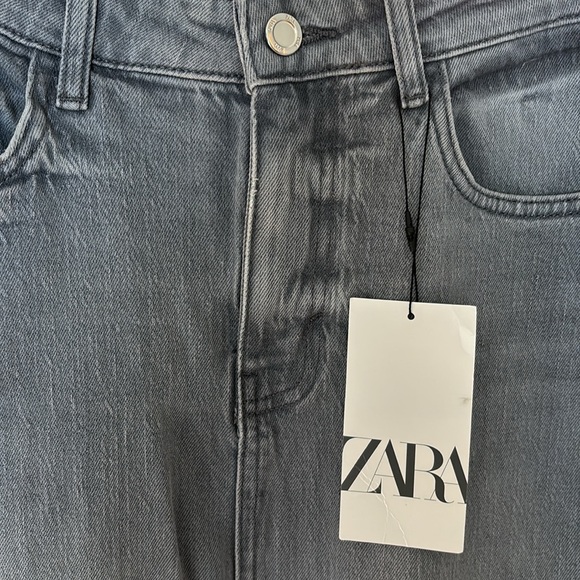 Zara NWT soft long jean skirt with slit - Picture 3 of 7